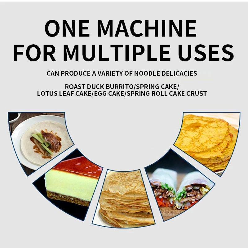 Commercial Roast Duck Cake Crust Machine W-112 Large Automatic Egg Cake Lotus Leaf Cake Making Crepe Machine Melaleuca Cake
