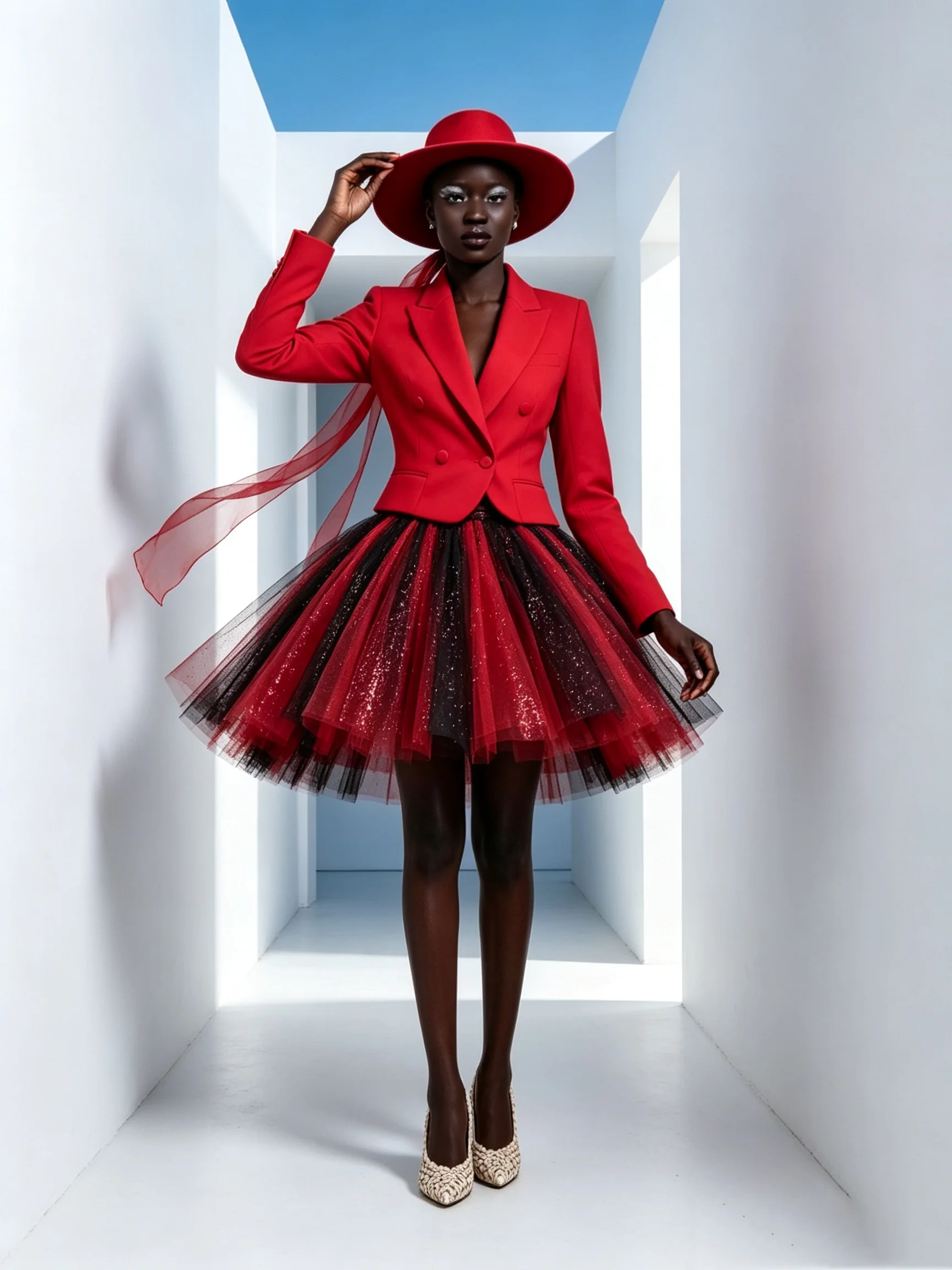 赤いレディーススーツセット(2点セット):ブレザー+光沢のあ - Women Formal Wear With Blazer のレビューと価格