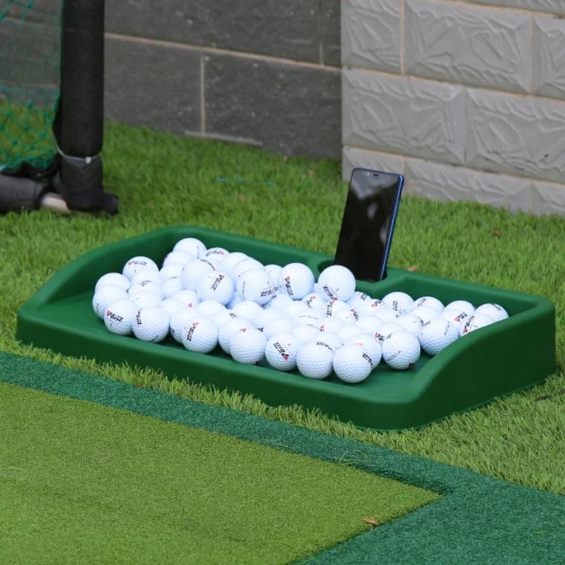 Golf tee box Soft rubber tee box with mobile phone video rack Practice supplies Large capacity