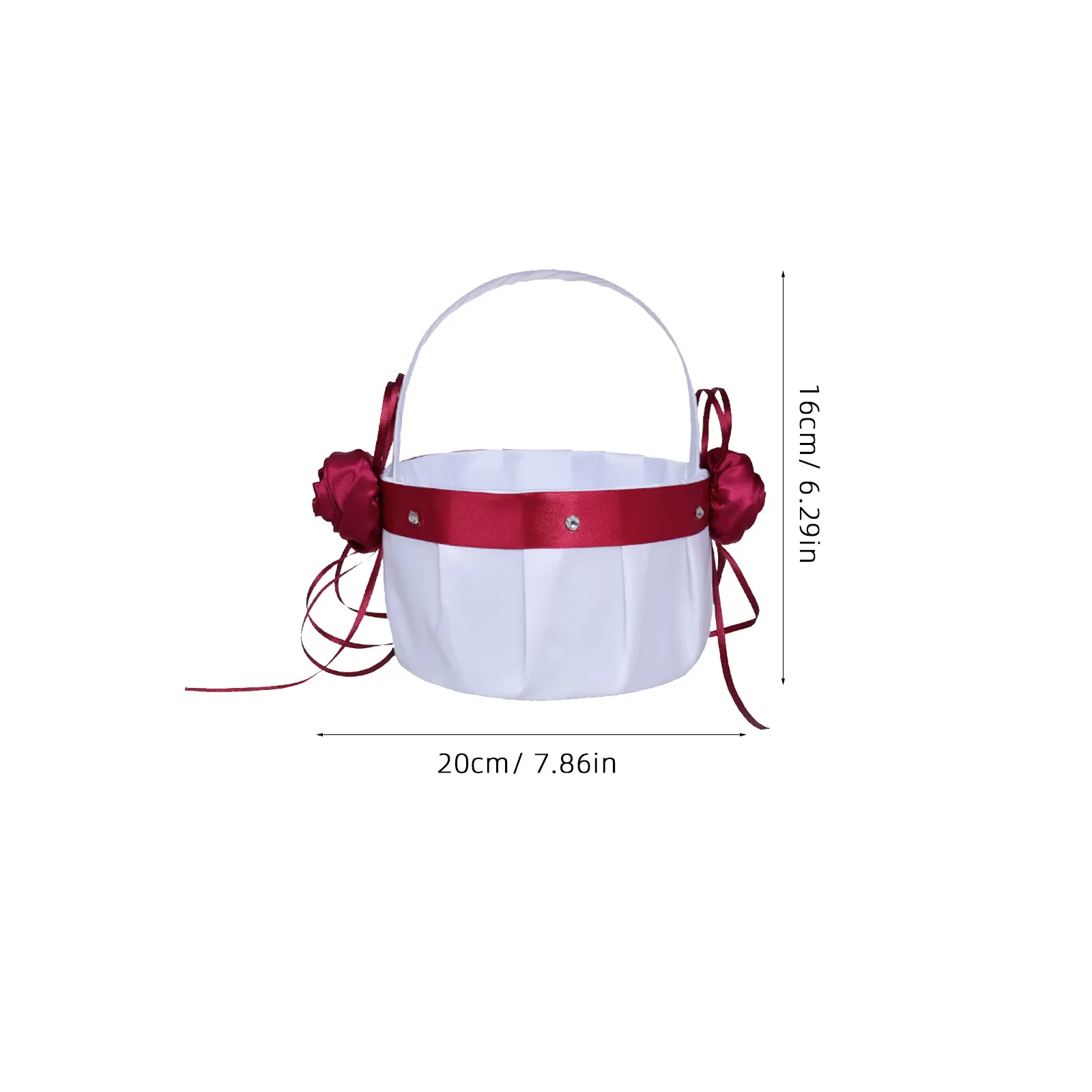 

Portable Handheld Flower Baskets for Wedding Bride Elegant Mini Picnic Girl Basket Storage Baskets Wedding Flowers Basket Rural