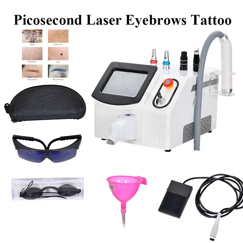 New Portable 1064nm 532nm 1320nm ND YAG Laser Spots Tattoo Removal Eyebrow Pigment Picosecond Black Doll Beauty Machine