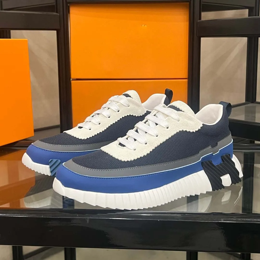 

Мужские люксовые кроссовки H-Sole на массивной подошве в дизайнерском стиле, повседневные, дышащие, сетчатые, для прогулок на улице, уличная мода, новинка 2026 года