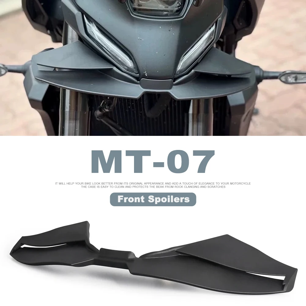 

Аксессуары для мотоциклов MT07 2025 2026 для YAMAHA MT-07 MT 07, дефлектор крыла, спортивная прижимная сила, голые передние спойлеры, аэродинамические