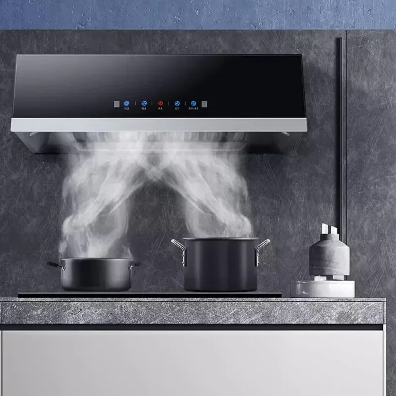 Huishoudelijke apparaten Afzuigkap Huishoudelijke keuken Grote zuigkracht Chinese Europese zuigmachine Automatische reiniging Huurkamer Smoki