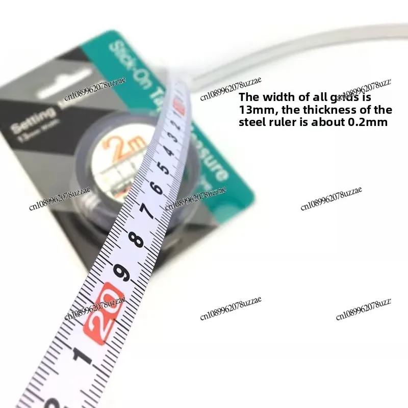 Stainless Steel Scale Sticky Ruler 1m 2m 5m Forward and Reverse Ruler, Woodworking Tools