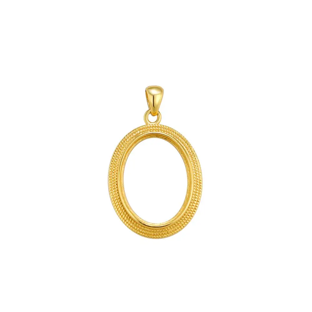 

925 Sterling Silver Pendant Tray Base Blank Fit Settings 18X25mm Oval Cabochon For Necklace Jewelry Making Accessories