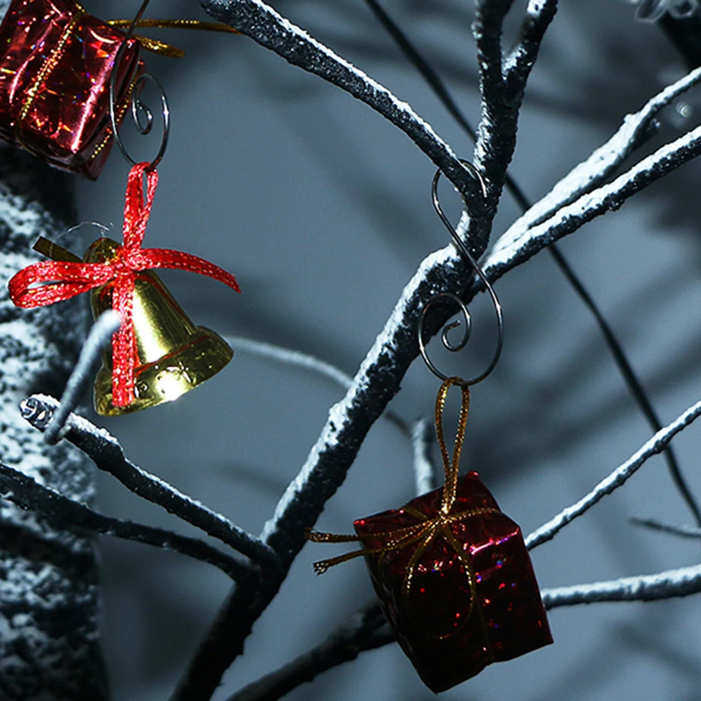 

50 Pcs shaped Metal Hooks for Christmas Tree Wreath Decor nament Hangers Steel S Hook Holiday Hooks DIY