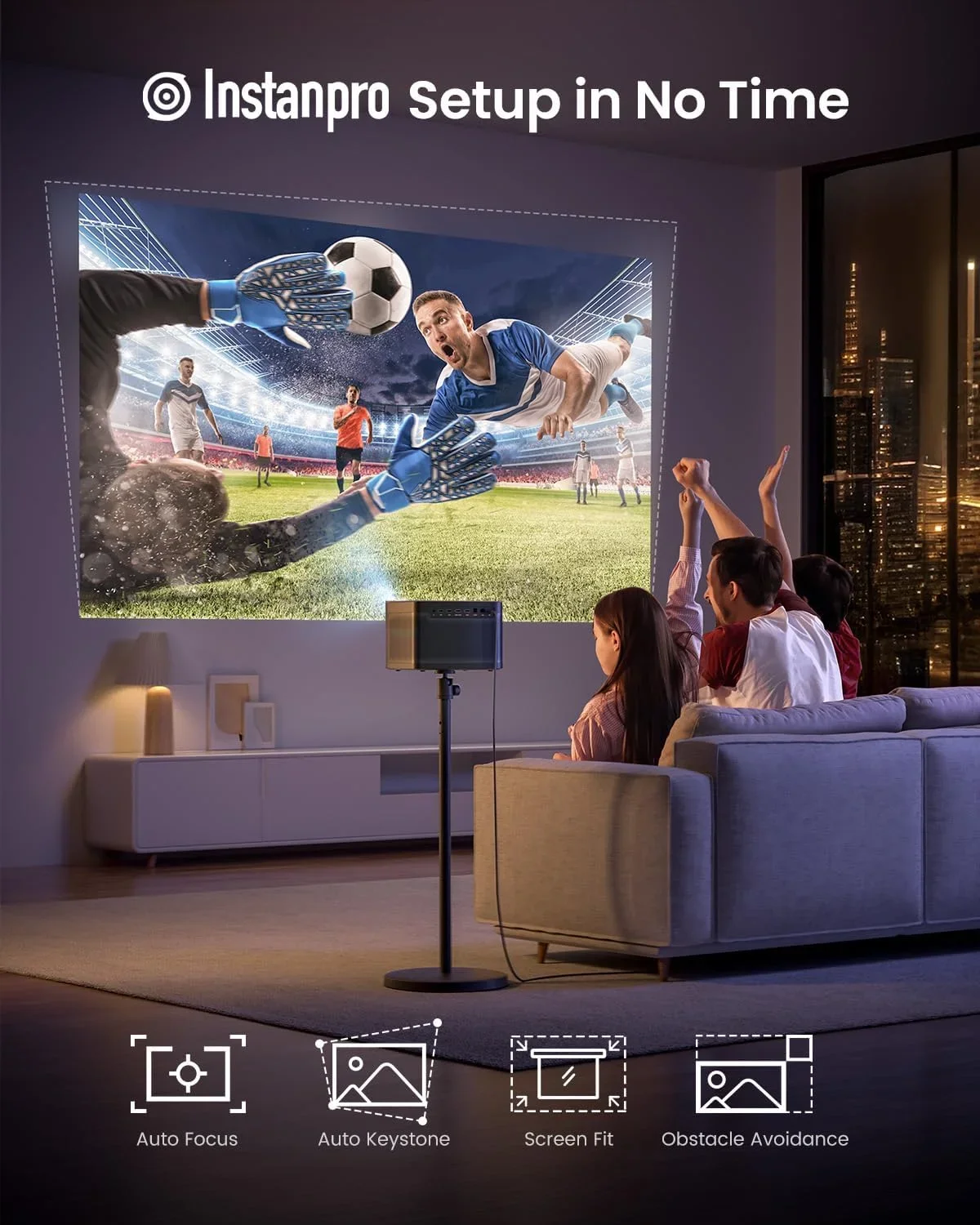 

Проектор Mars Pro 2 4K 3D DLP Smart 2025 года с мини-лампой и Wi-Fi для домашнего кинотеатра с большим углом проекции