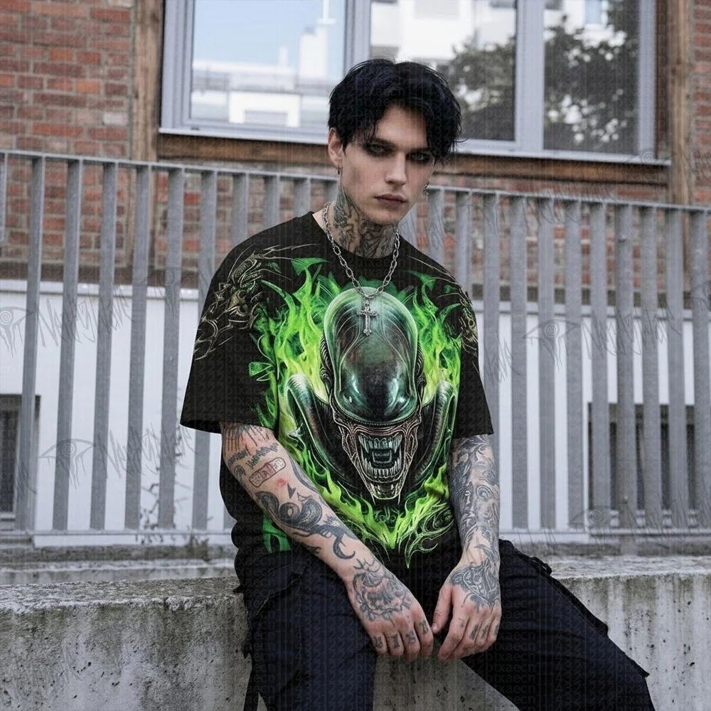 2026 New Movie Sporty Fashion Adult & Kids Round Neck T-Shirt Streetwear Gothic Horror Film Gift