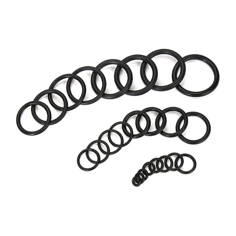 M6CF 740Pcs O Rings 24 Size Rubber Washers Black O-Rings Gasket for Quick Repair