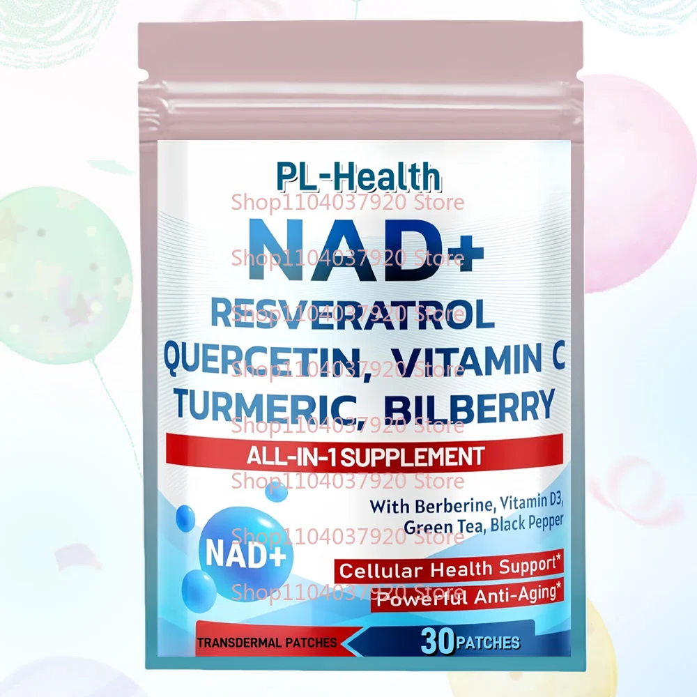 30 NAD+ Transdermale Pflaster mit Resveratrol, Vitamin D3 …