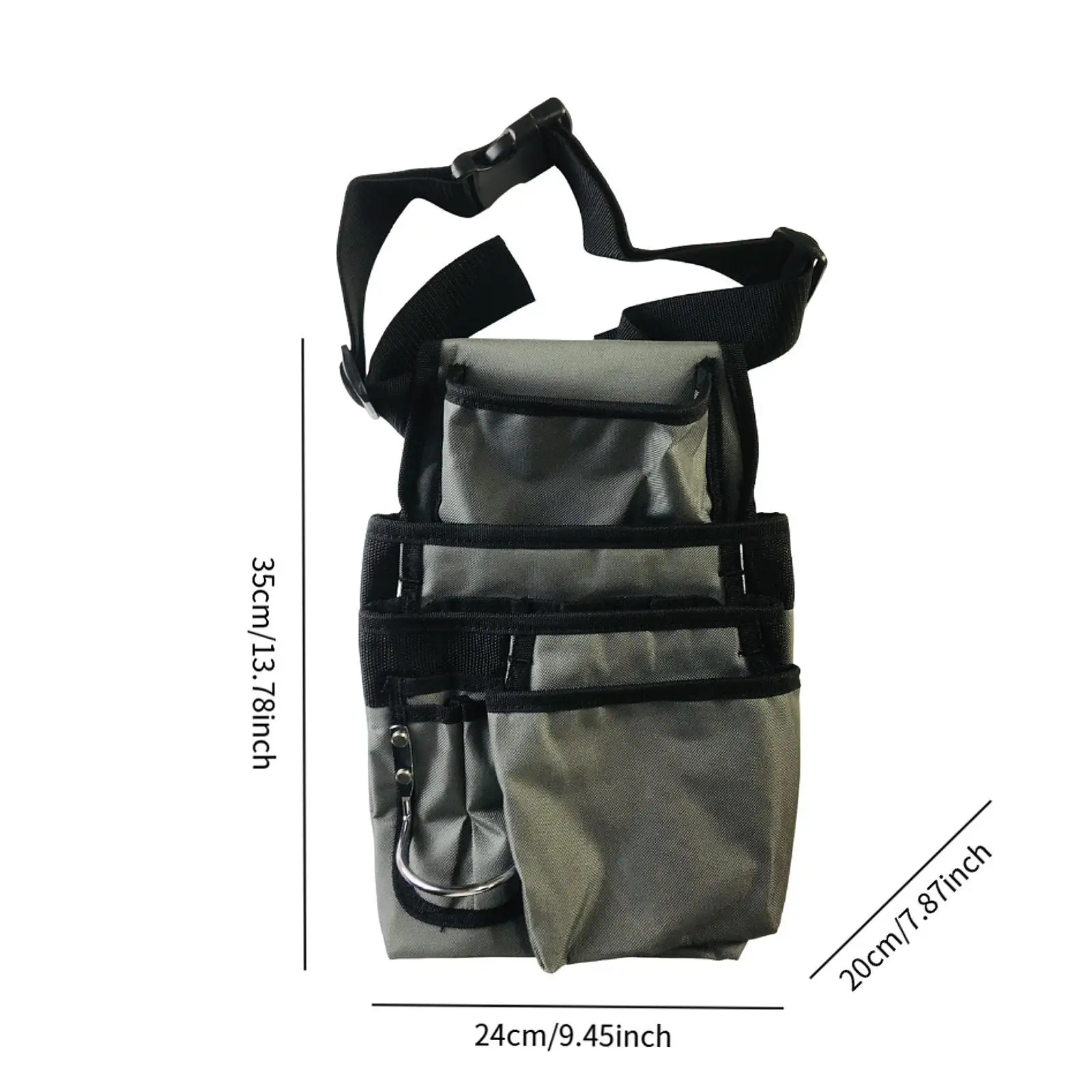 

Single Side Tool Belt Pouch Organization, Heavy Duty, Adjustable Waist Belt Bag for Florists, Woodwork Carpenter Electricians