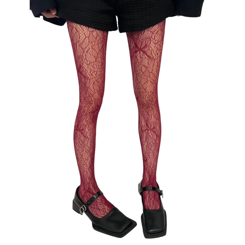 

E15F Women Lace Patterned Tights Stockings Pantyhose Patterned Net Stockings Pantyhose for Raves Party Club