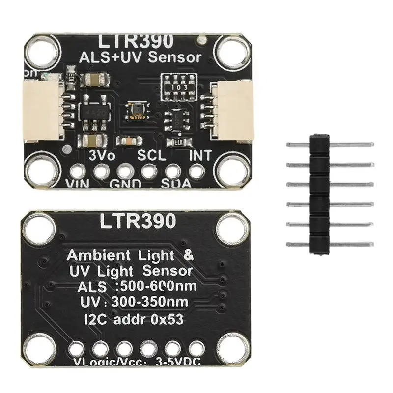 ABGI-2X LTR390 Sensore di luce UV da 300 Nm a 350 Nm Rilevamento raggi ultravioletti UV per il rilevamento della luce Esperimere meteorologiche I2C