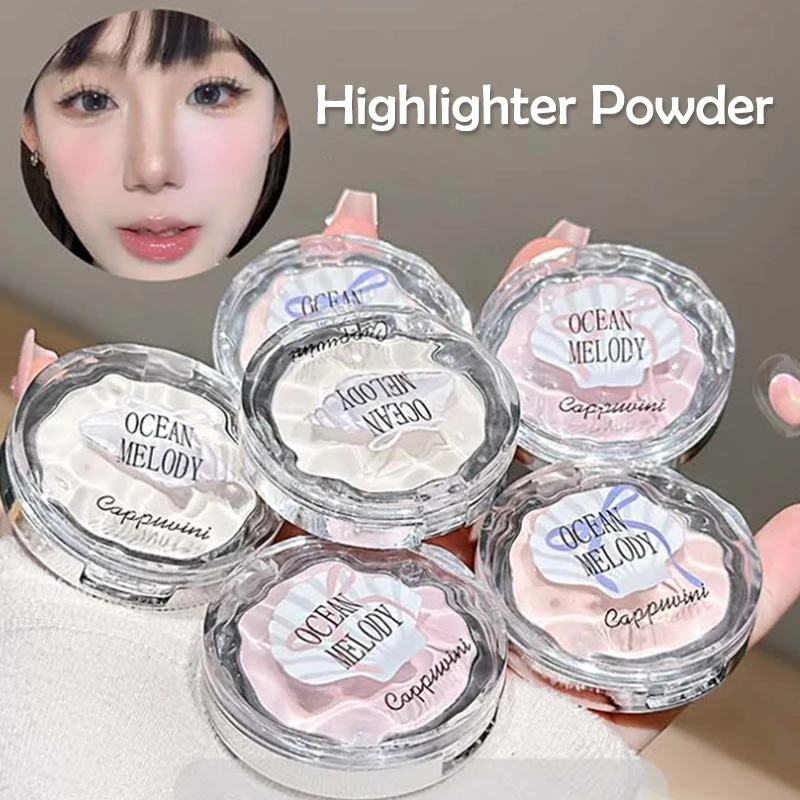 1Pc Cappuvini Highlighter Palette – Matte Face Eyeshadow, Pigment Brightening Contour Concealer Long-Lasting Cosmetic