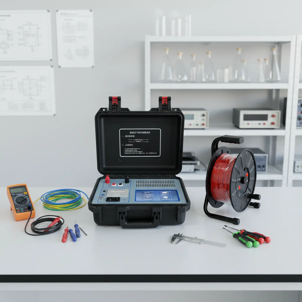 AIROW Earth Ground Continuity Tester Automatic Portable Ground Resistance Tester With Test Current for Safety Checking