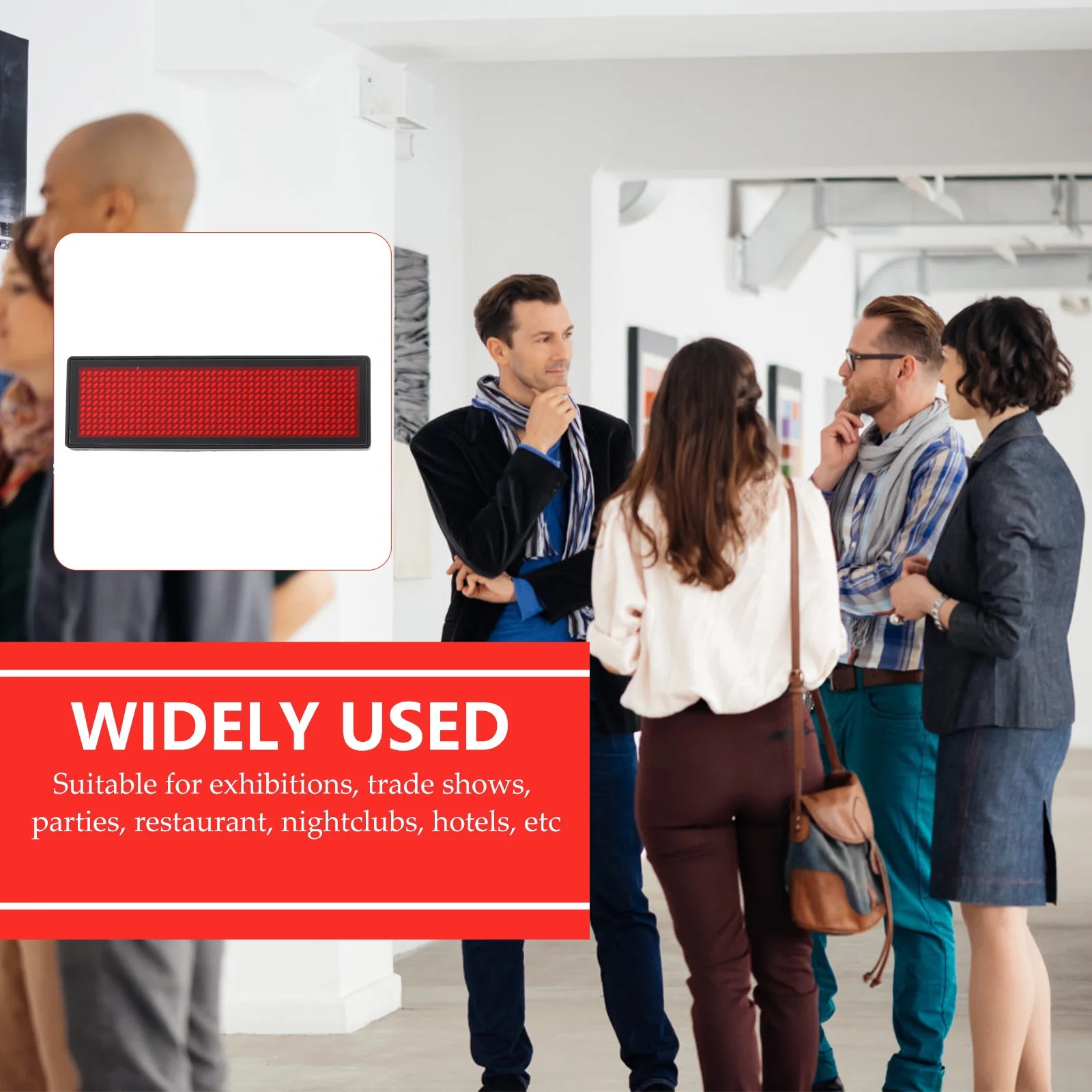 Mini LED Electronic Screen Labels, Recarregável Name Badge, Quadro de Mensagens, Scrolling Tag Sign, Texto HD, Exibição Padrão de Dígitos