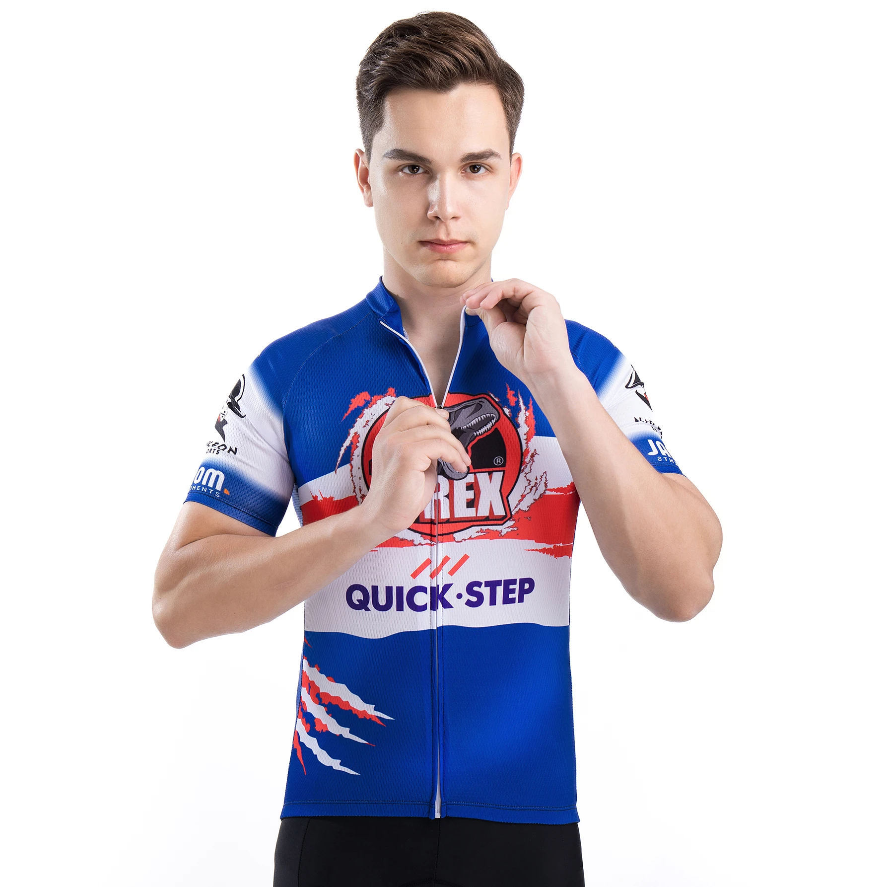 2025 T-Rex Soudal Quick Step Cycling Jersey Short Sleeve Remco Evenepoel Cycling Clothing Men Road Bike Shirts Bicycle Tops