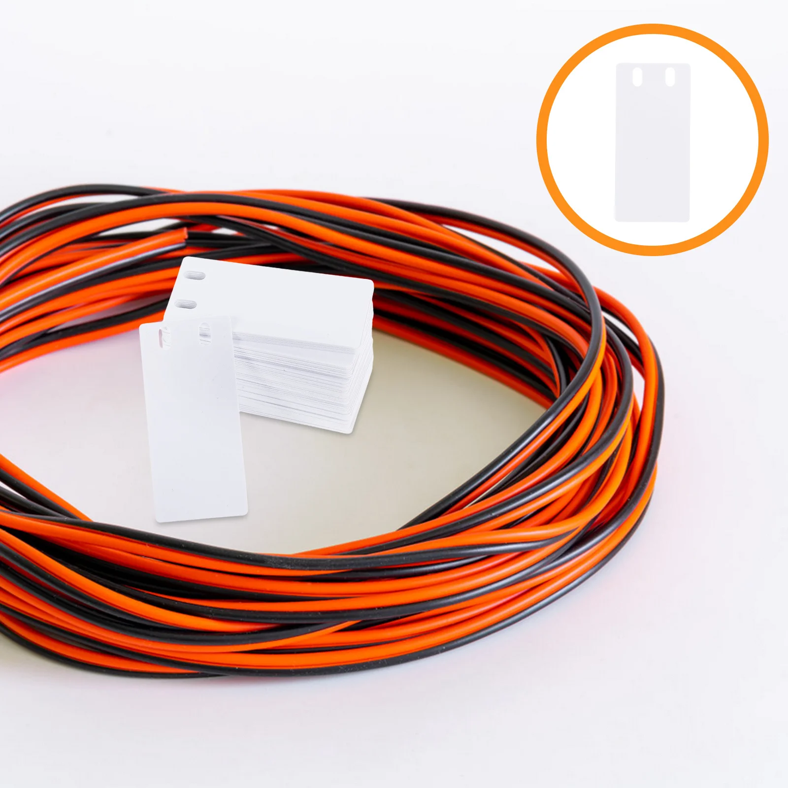 

50Pcs PVC Cable Identification Tags Waterproof Blank Write-on Cord Wire Markers for Cable Identification Management