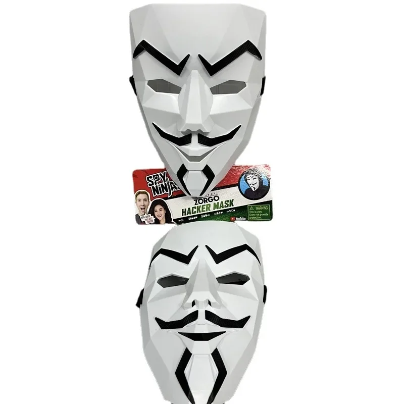Spy Ninjas Project Zorgo Hacker Mask Black White V For Vendetta Hackers Cos Mask Halloween Cosplay Party Diy Masks ren Toys view 3