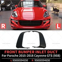 Para Porsche 2015 2016 2017 2018 Cayenne GTS Turbo (958) conducto de entrada de parachoques delantero izquierdo y derecho OEM 95850594550 95850594650