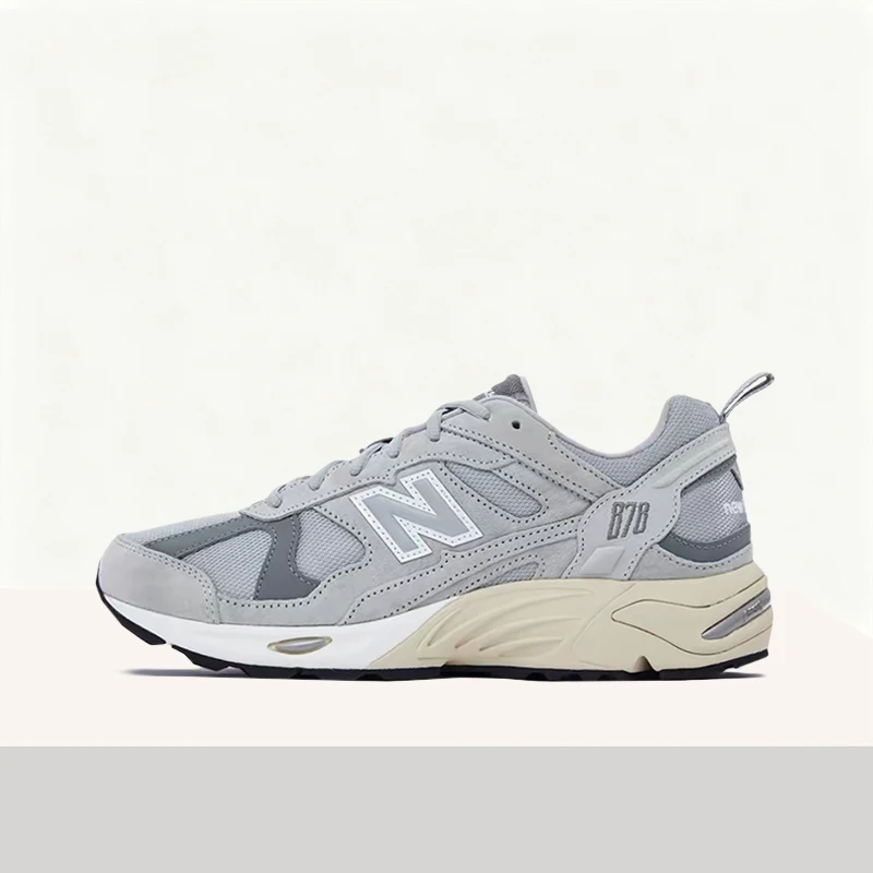 New Balance NB878 Unisex Gray Low-Top City Runners – Minimalist Non-Slip Durable Sole & Comfortable Commuter Fit CM878MT1