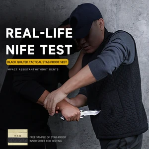 Männer stacher Wattweste, erstochener Beweis für Sicherheitsgremienrüstungen, Anti-Tausendweste, Protektor der versteckten Nacken, taktische Weste gegen Kniale 6 Hauptverkaufs -Set -proof - №5