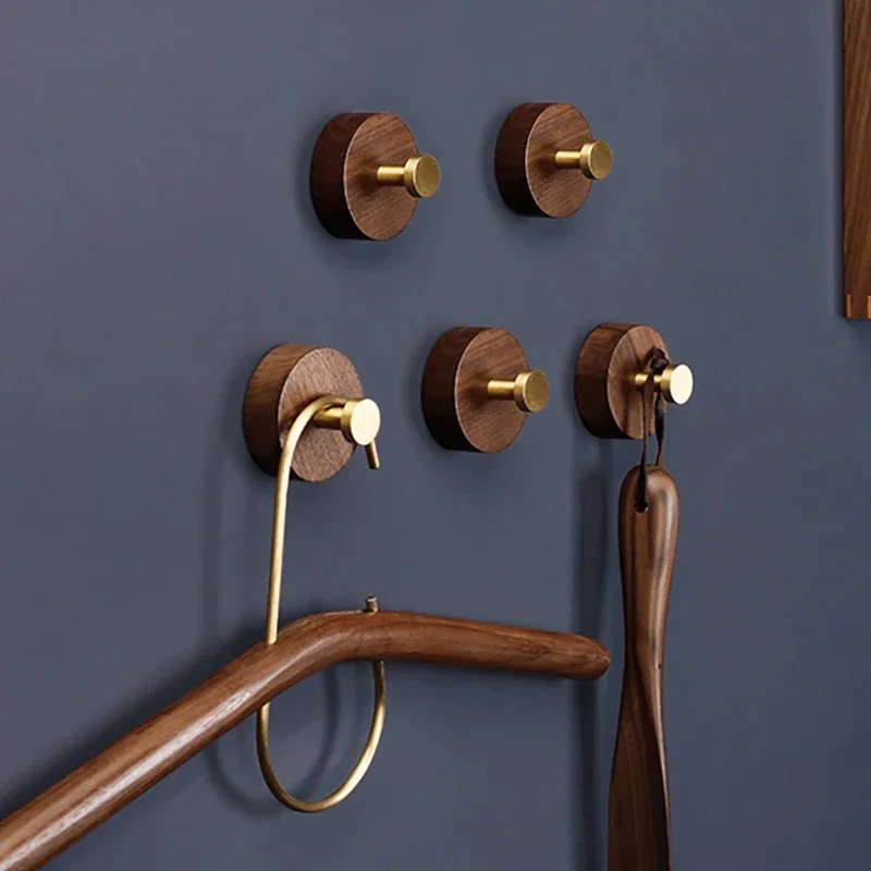 

Premium products Bedroom Clothes Rack Hangers Wall Storage Wooden Nordic Modern Entrance Furniture