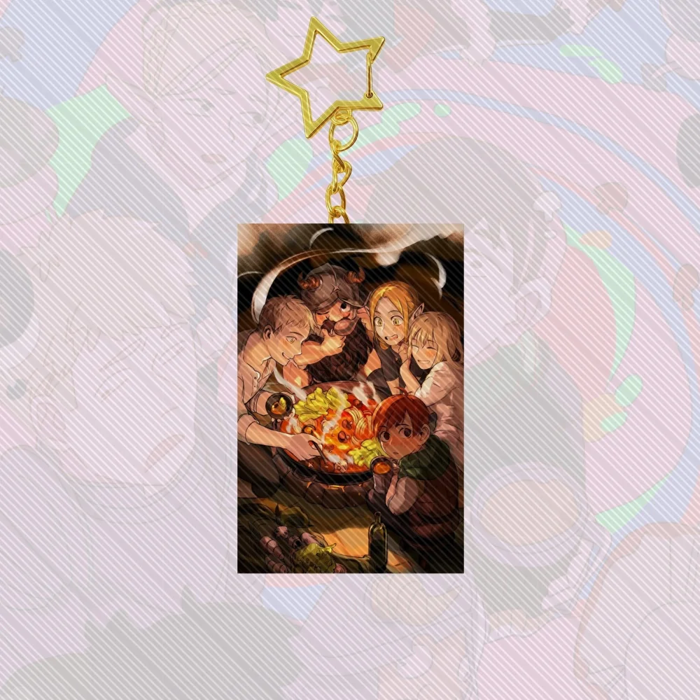 6 سنتيمتر أنيمي لذيذ في الزنزانة الدائمة الاكريليك سيارة المفاتيح اكسسوارات KawaiiBag سحر حلقة رئيسية المشجعين هدية الكريسماس