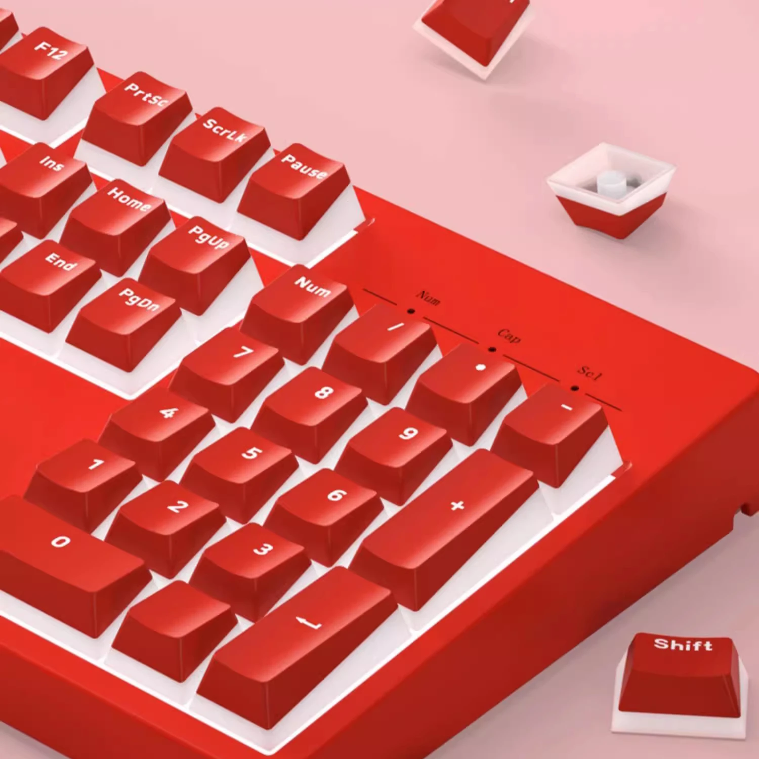 Bevel Pudding Doppelleder Milchgelee Tastatur Tastenkappe PBT Transparent Persönlichkeit Kreativ Niedlich Maßgeschneidert DIY