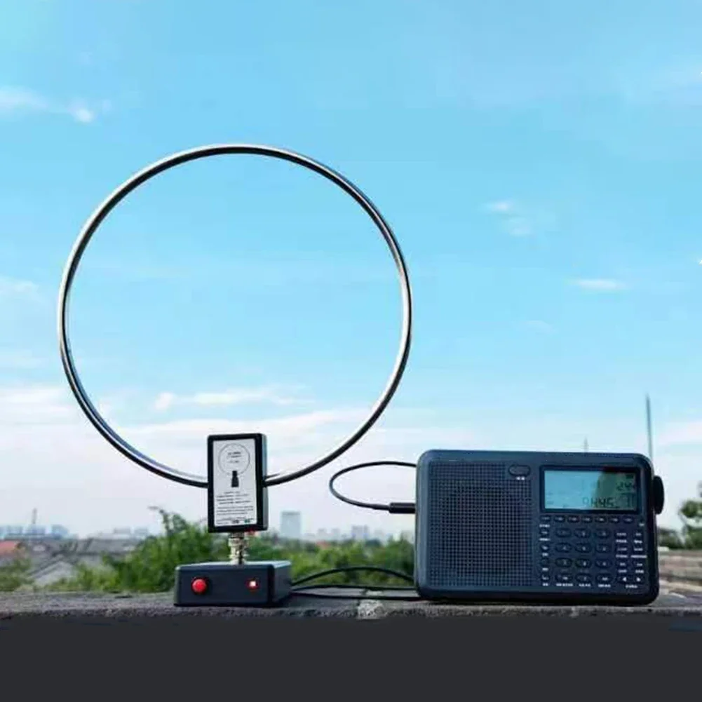 GA-800 Hatékony Hurok antenne Rövid távú Hullámosság antenne 10khz-159mhz HF antenne 20db Nyer töltés Kerülő út védelem számára Rádió