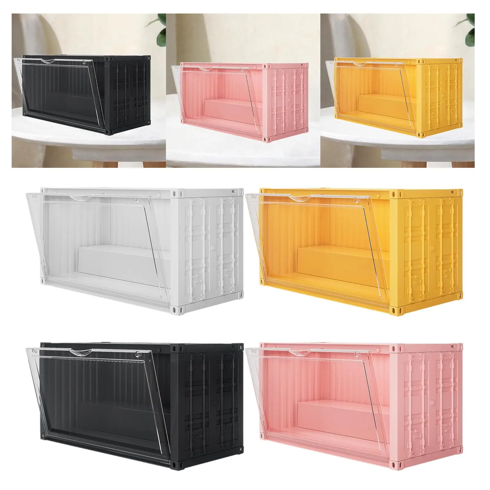 

Витрина для фигурок, органайзер, подставка для сувениров со светодиодной витриной для прикроватной тумбочки, настольной столешницы, офисного стола