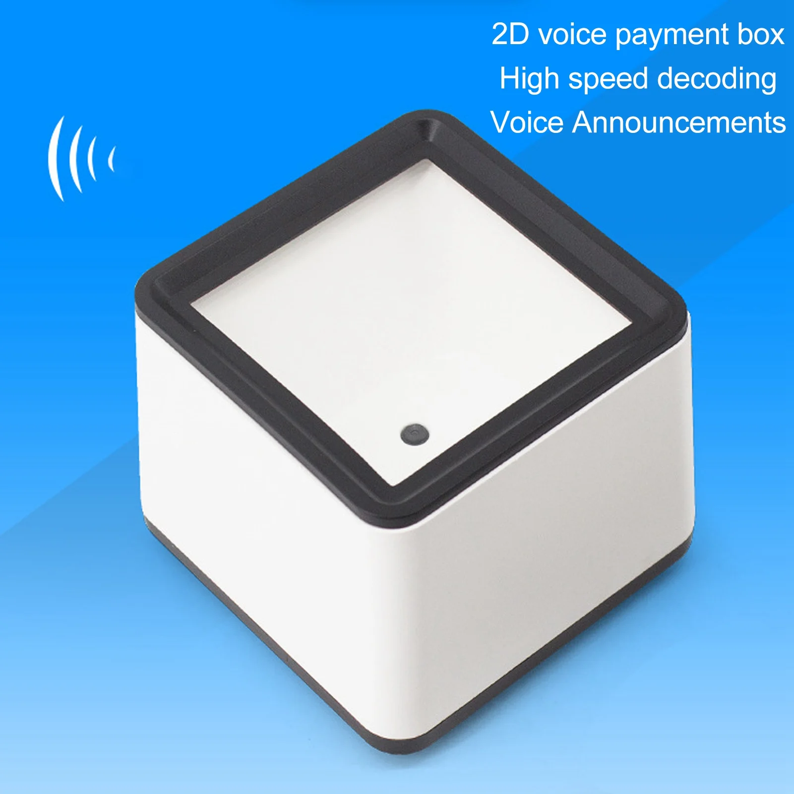 Hands  Barcode Scanner Desktop Barcode Scanner Voice Announcement Quick Response 2D Handled Barcode Reader for Business Stores