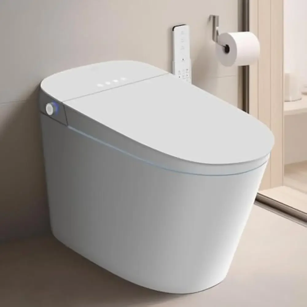 Luxury Smart Bidet Toilet with Tank Auto Open Close Lid ADA Comfort Height Dual Auto Flush 1000g Max Flushing Score Heated Seat