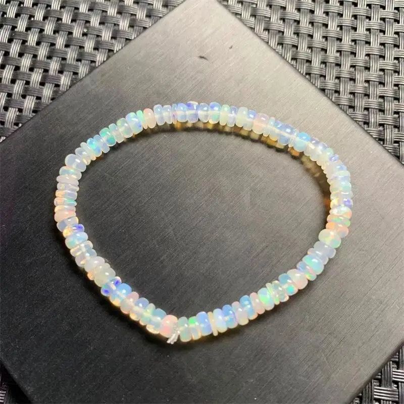 

4.8MM Natural Opal Bracelet Colorful Gemstone Strings Fashion Beautifully Jewelry For Men And Women 1PCS