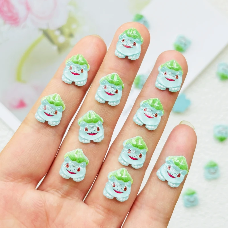 50 Pcs Cute Mini Cartoon Animal Frog Resin Figurine Crafts Cabochon Ornament Jewelry Manicure Hairpin Making Accessories