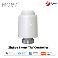 MOES TRV Tuya ZigBee Thermostatic Radiator Valve SmartLife Wireless Remote Heating Temperature Controller Alexa Voice Control