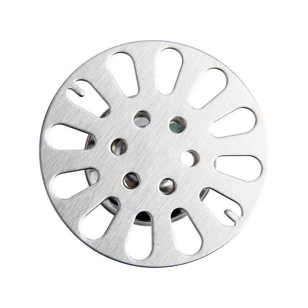 Stainless Steel Round Drain Cover Compatible with Typical Floor Drain Dimensions for Residential Drain Protection