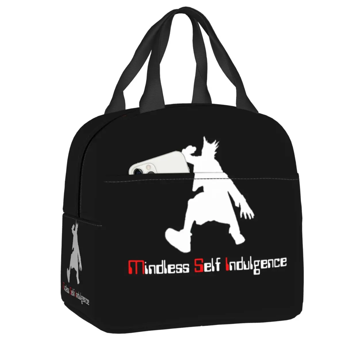 Custom Msi Mindless Hip Hop Punk Rock Self Indulgence Portable Lunch Boxes for Electro Thermal Cooler Food Insulated Lunch Bag