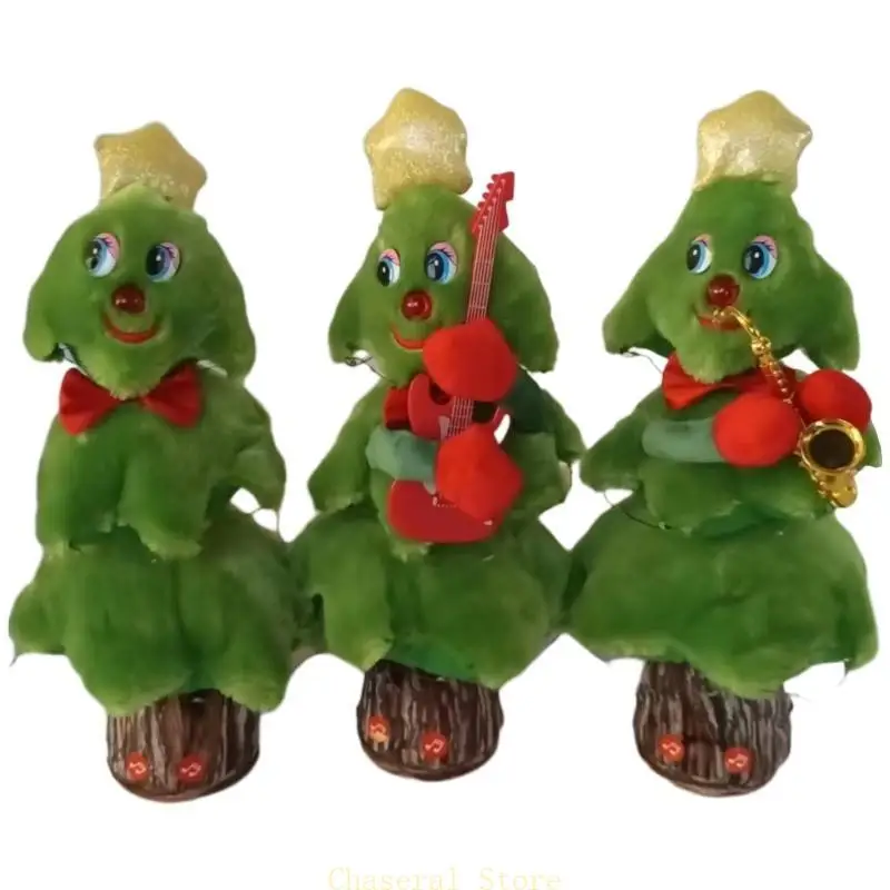 E7ce Electric Singing Christmas Tree Christmas Plush Toy Novelty Dancing Toy Seasonal Festival