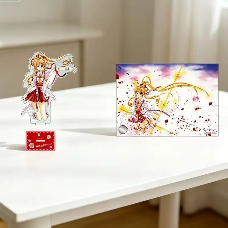 Image of Anime Kamikaze Kaitou Jeanne MARON 15 cm Acryl-Standfigur Schlüsselanhänger Schreibtischdekorationen Transparente Basis Animation Periphera