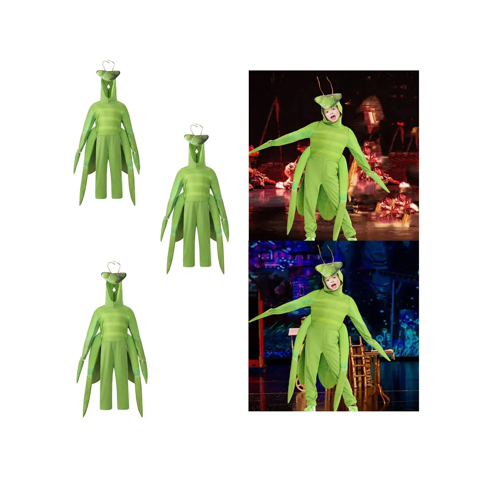 Accessoires de costumes de mante, combinaison fantastique pour fête à thème, adultes, enfants, carnaval