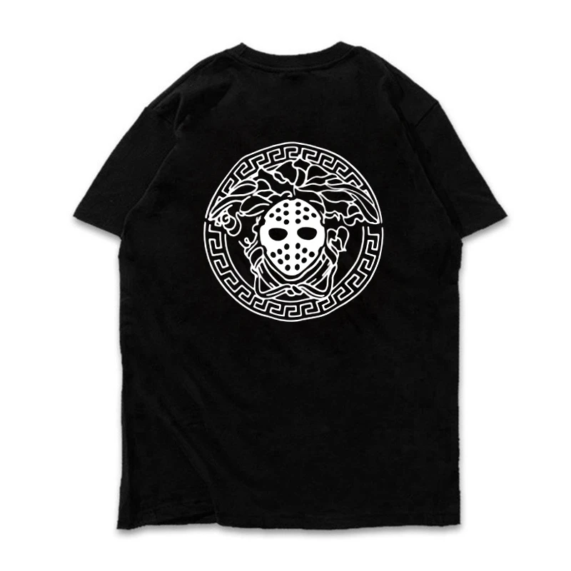 

2025 New JDM Modified Car Short Sleeve Van Japanese Style Quirky Street Culture Mask Print Underground Racing Trend T-Shirt
