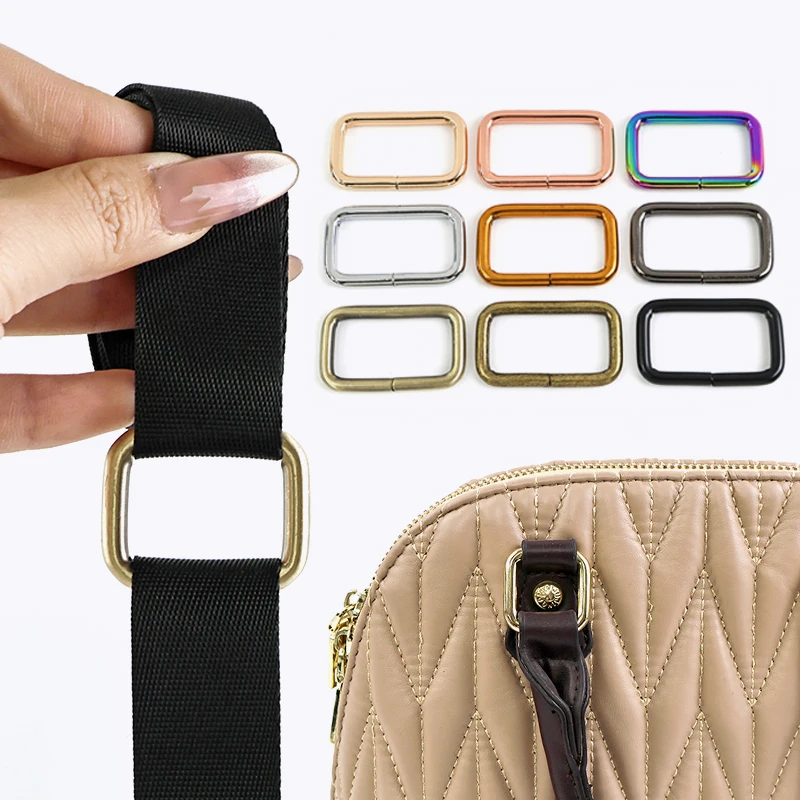 

Meetee 5/10Pcs 16-50mm Metal Ring Buckles for Bag Strap Backpack Hooks Belt Webbing Loops Clasp DIY Garment Sewing Accessories