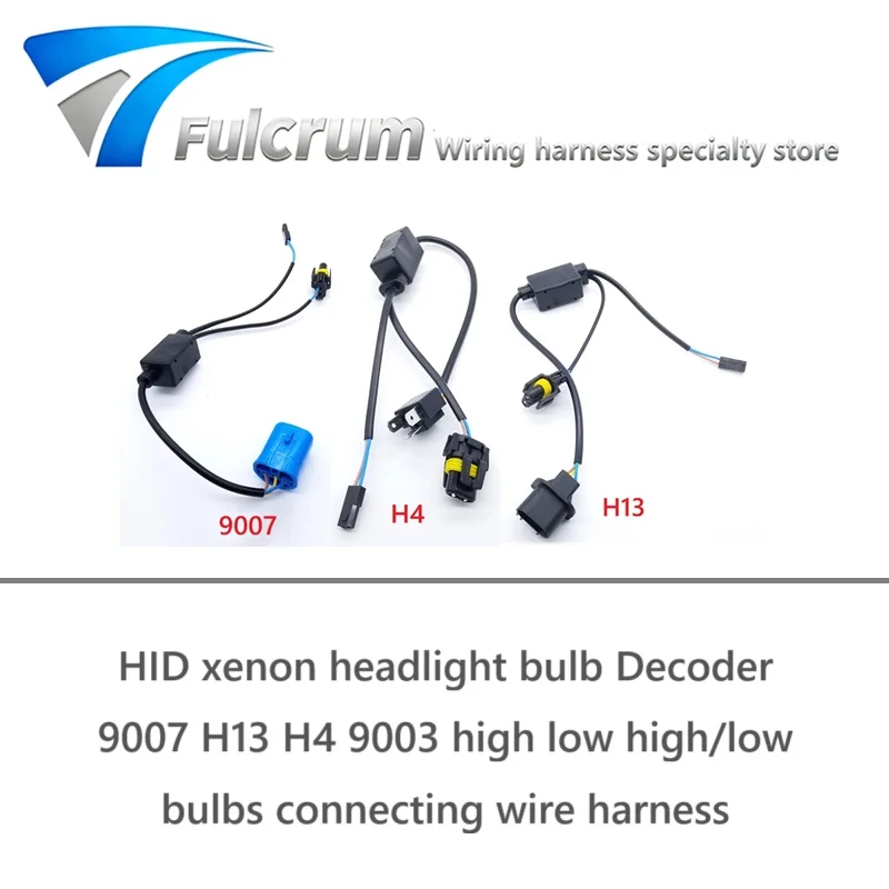 

HID ксеноновая лампа для фар Декодер автомобиля 9007 H13 H4 9003 лампы высокого и низкого высокого/лоу соединительный жгут проводов H13 биксенононовые фары реле