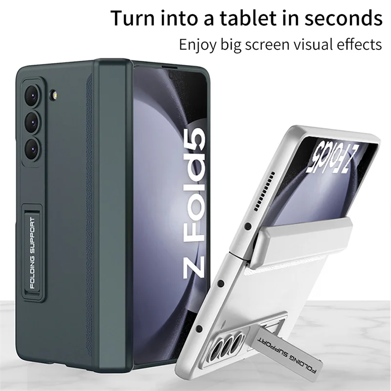 GKK Magnetic Hinge Case For Samsung Galaxy Z Fold 7 Fold 6 5 4  Tempered Glass Bracket Matte Plastic Cover For Galaxy Z Fold6