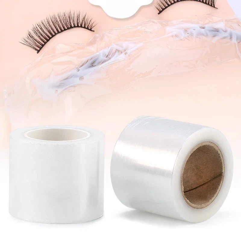 1 ロール 200 メートルプラスチックラップ目用防腐フィルムラッシュリムーバークリアつけまつげエクステンション永久女性メイクツール