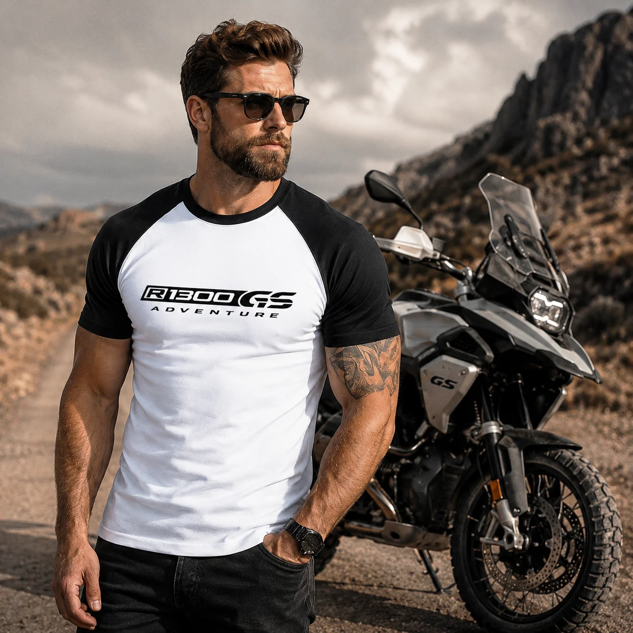 2026 Summer New R1300GS Motorcycle T Shirt Men's Cotton Short Sleeve Tee GS Fan Rider Streetwear Casual Sports Unisex Tops