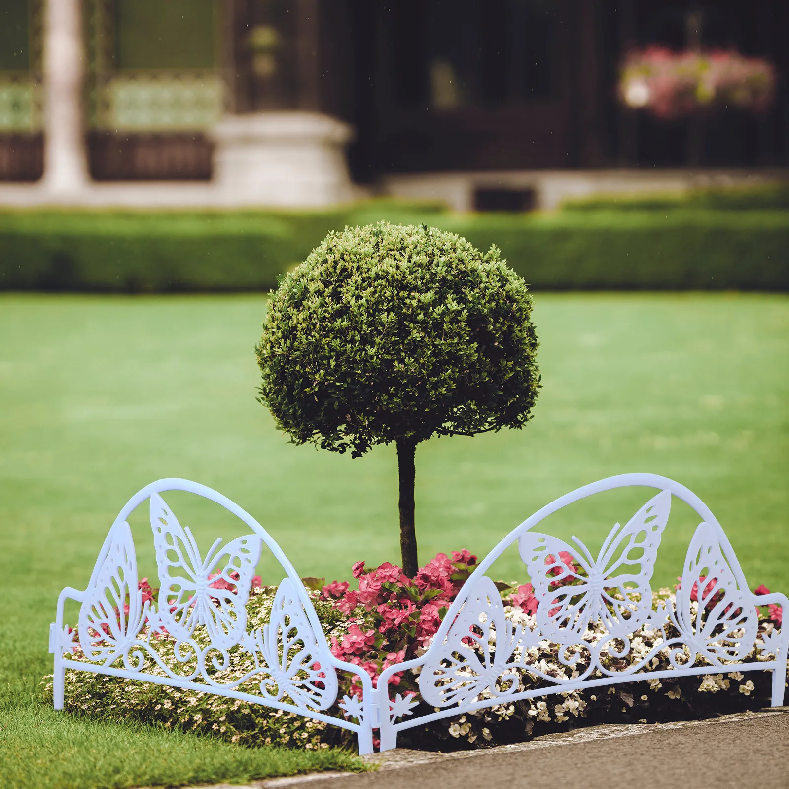 

Набор из 4 пластиковых декоративных ограждений для сада, двора, патио, ландшафтного дизайна, простой, элегантный, натуральный стиль