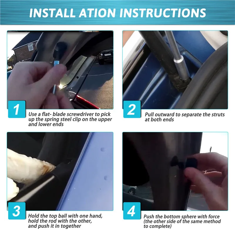 Pour Fiat 500L 2014-2020 PM3824 coffre arrière de voiture hayon entretoises à gaz Support de levage tiges d'amortissement